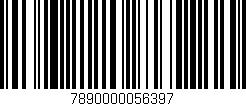 Código de barras (EAN, GTIN, SKU, ISBN): '7890000056397'