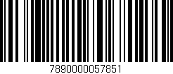 Código de barras (EAN, GTIN, SKU, ISBN): '7890000057851'