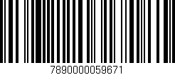 Código de barras (EAN, GTIN, SKU, ISBN): '7890000059671'