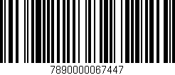 Código de barras (EAN, GTIN, SKU, ISBN): '7890000067447'