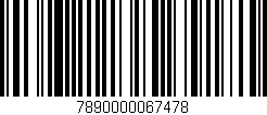 Código de barras (EAN, GTIN, SKU, ISBN): '7890000067478'