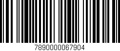 Código de barras (EAN, GTIN, SKU, ISBN): '7890000067904'