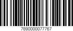 Código de barras (EAN, GTIN, SKU, ISBN): '7890000077767'