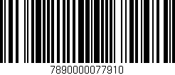 Código de barras (EAN, GTIN, SKU, ISBN): '7890000077910'