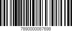 Código de barras (EAN, GTIN, SKU, ISBN): '7890000087698'