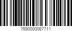 Código de barras (EAN, GTIN, SKU, ISBN): '7890000087711'