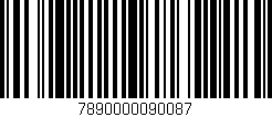 Código de barras (EAN, GTIN, SKU, ISBN): '7890000090087'