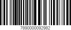 Código de barras (EAN, GTIN, SKU, ISBN): '7890000092982'