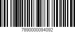 Código de barras (EAN, GTIN, SKU, ISBN): '7890000094092'