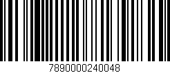 Código de barras (EAN, GTIN, SKU, ISBN): '7890000240048'