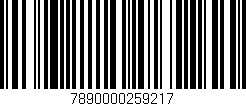 Código de barras (EAN, GTIN, SKU, ISBN): '7890000259217'