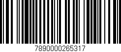 Código de barras (EAN, GTIN, SKU, ISBN): '7890000265317'