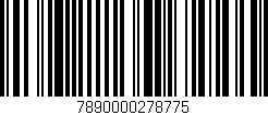 Código de barras (EAN, GTIN, SKU, ISBN): '7890000278775'