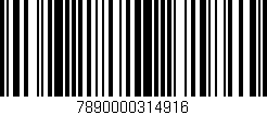 Código de barras (EAN, GTIN, SKU, ISBN): '7890000314916'