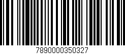 Código de barras (EAN, GTIN, SKU, ISBN): '7890000350327'