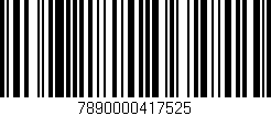 Código de barras (EAN, GTIN, SKU, ISBN): '7890000417525'