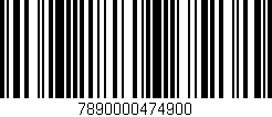 Código de barras (EAN, GTIN, SKU, ISBN): '7890000474900'