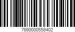 Código de barras (EAN, GTIN, SKU, ISBN): '7890000558402'