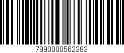 Código de barras (EAN, GTIN, SKU, ISBN): '7890000562393'