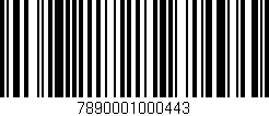 Código de barras (EAN, GTIN, SKU, ISBN): '7890001000443'