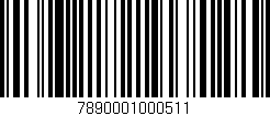 Código de barras (EAN, GTIN, SKU, ISBN): '7890001000511'