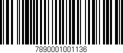 Código de barras (EAN, GTIN, SKU, ISBN): '7890001001136'