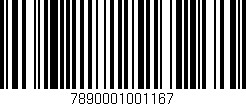 Código de barras (EAN, GTIN, SKU, ISBN): '7890001001167'