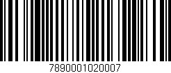 Código de barras (EAN, GTIN, SKU, ISBN): '7890001020007'