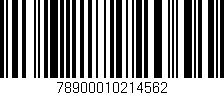 Código de barras (EAN, GTIN, SKU, ISBN): '78900010214562'