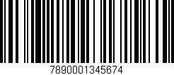 Código de barras (EAN, GTIN, SKU, ISBN): '7890001345674'