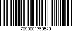 Código de barras (EAN, GTIN, SKU, ISBN): '7890001759549'