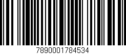 Código de barras (EAN, GTIN, SKU, ISBN): '7890001784534'