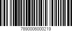 Código de barras (EAN, GTIN, SKU, ISBN): '7890006000219'
