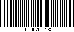Código de barras (EAN, GTIN, SKU, ISBN): '7890007000263'