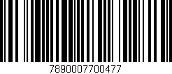 Código de barras (EAN, GTIN, SKU, ISBN): '7890007700477'