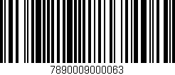 Código de barras (EAN, GTIN, SKU, ISBN): '7890009000063'