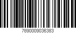 Código de barras (EAN, GTIN, SKU, ISBN): '7890009036383'