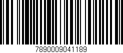 Código de barras (EAN, GTIN, SKU, ISBN): '7890009041189'