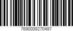 Código de barras (EAN, GTIN, SKU, ISBN): '7890009270497'