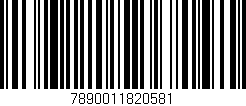 Código de barras (EAN, GTIN, SKU, ISBN): '7890011820581'