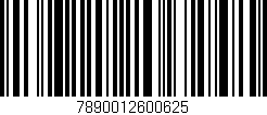 Código de barras (EAN, GTIN, SKU, ISBN): '7890012600625'