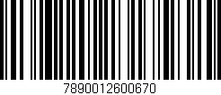 Código de barras (EAN, GTIN, SKU, ISBN): '7890012600670'