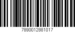 Código de barras (EAN, GTIN, SKU, ISBN): '7890012881017'