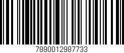 Código de barras (EAN, GTIN, SKU, ISBN): '7890012987733'