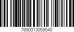 Código de barras (EAN, GTIN, SKU, ISBN): '7890013059040'