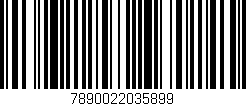Código de barras (EAN, GTIN, SKU, ISBN): '7890022035899'