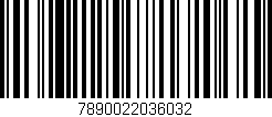 Código de barras (EAN, GTIN, SKU, ISBN): '7890022036032'