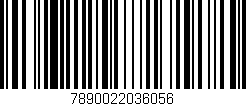 Código de barras (EAN, GTIN, SKU, ISBN): '7890022036056'