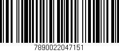 Código de barras (EAN, GTIN, SKU, ISBN): '7890022047151'