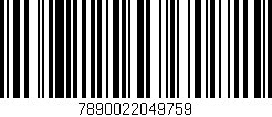 Código de barras (EAN, GTIN, SKU, ISBN): '7890022049759'